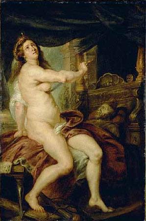 Peter Paul Rubens Panthea stabbing herself with a dagger oil painting image